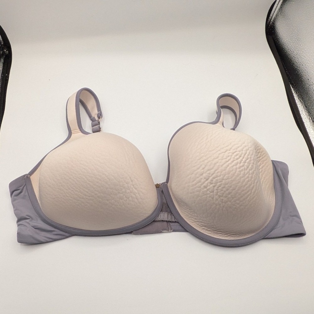 ThirdLove 44E $72 24/7 Classic Uplift Plunge Blue Underwire Memory Foam Bra